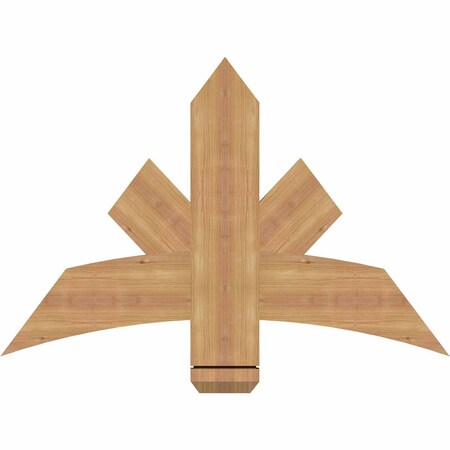 Ekena Millwork Alberta Smooth Timber Gable Bracket, Western Red Cedar, 36"W x 24"H x 1 1/2"D x 5 1/2"F, 16/12 Pitch GBW036X24X0206ALB00SWR